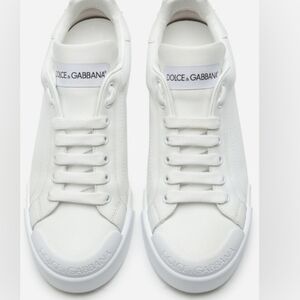 Dolce & Gabbana Classic White Leather Sneakers
